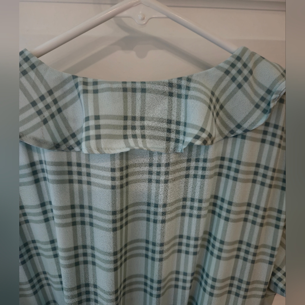 Lauren Conrad Plaid Ruffle Wrap Dress - Picture 11 of 16